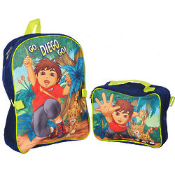 Go, Diego, Go! "Let's Go Adventuring" Backpack with Lunchbox