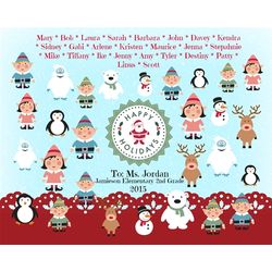 Best Teacher Personalized Holiday Print from the Students