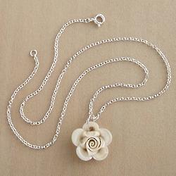 Irish Rose Porcelain Necklace
