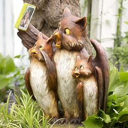 Owl Family Selfie Statue