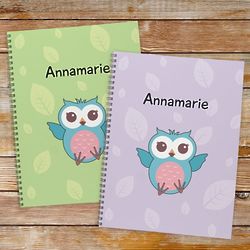 2 Personalized Owl Notebooks