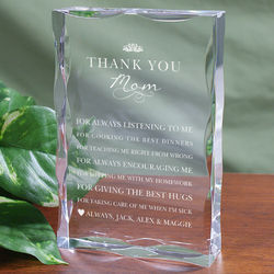 Personalized Thank You Mom Plaque
