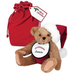Baby's First Christmas Teddy Bear with Red Velvet Gift Packaging