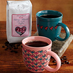 Valentine's Day Mugs and Coffee Gift Set