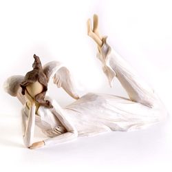 Reclining Thinking Angel Figurine