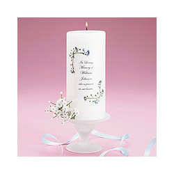 Forget Me Not Memorial Candle
