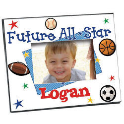 New Baby "Future All-Star" Personalized Printed Frame