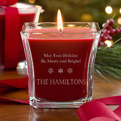 Personalized Spirit of Christmas Candle