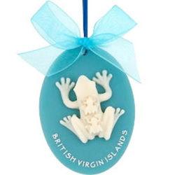 Frog with Babies Medallion Ornament