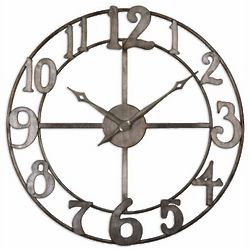 Antique Silver Finish Clock