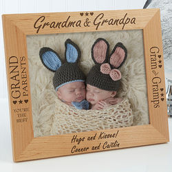 Personalized Grandma and Grandpa Wood Picture Frame