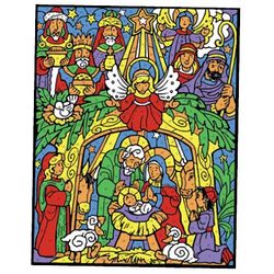 Color Your Own Advent Calendar Colorful Nativity