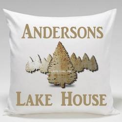 Spruce Design Personalized Cabin Throw Pillow