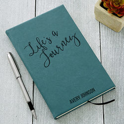Adventure Awaits Personalized Teal Writing Journal