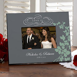 Personalized Love Is Romantic Photo Frame