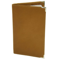 Saddle Leather Vertical Golf Score Card Cover