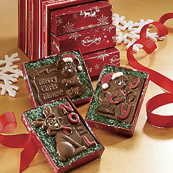 Chocolate Christmas Card Trio Gift Box