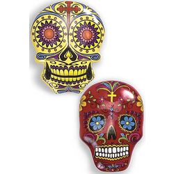 Sugar Skull Red and Yellow Magnets