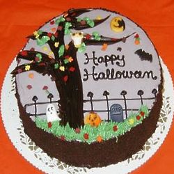 Halloween Decocrated Chocolate Cake