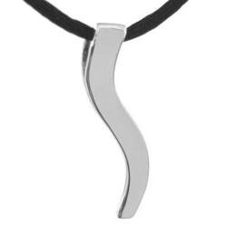 Platinum Ogee Pendant with Satin Chain