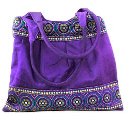Purple Glamour Embellished Shoulder Bag
