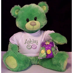 Neon Green Personalized Teddy Bear