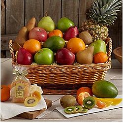 Fresh and Dried Tropical Fruit Gift Basket