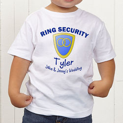 Personalized Ring Security Ring Bearer Toddler T-Shirt