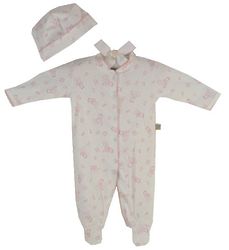 Baby Girl's Classic Cotton Footed Romper