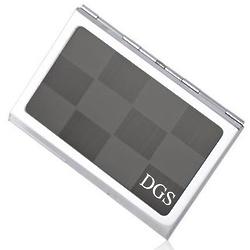 Personalized Checkered Business Card Holder in Black