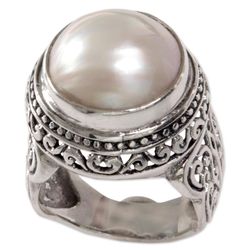 Royal Dome Cultured Mabe Pearl Cocktail Ring