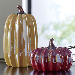 Pearlized Ceramic Pumpkins