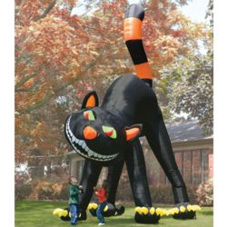 Two Story Inflatable Black Cat