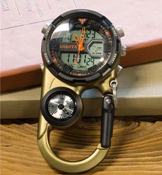 Analog/Digital Angler Watch with Compass and Carabiner