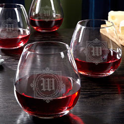 4 Winchester Personalized Stemless Wine Glasses