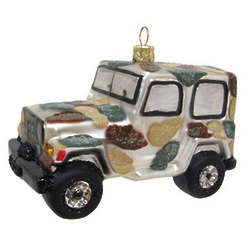 Personalized Desert Camouflage Car Christmas Ornament