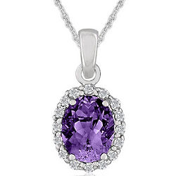 Amethyst and White Topaz Necklace