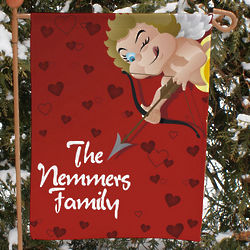 Personalized Cupid Garden Flag