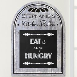 Personalized Kitchen Rules Wall Sign