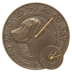 Labrador Outdoor Wall Clock and Thermometer