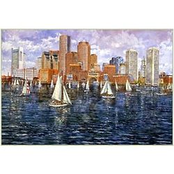 Boston Harbor Sail 17x23 Art Print