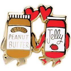 We Go Together Like Peanut Butter & Jelly Enamel Pin