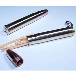 Engravable Classic Bullet Toothpick Case