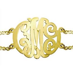 Gold Vermeil Custom Monogram Bracelet