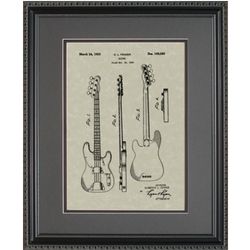 Fender Electric Guitar Patent Art Replica Print