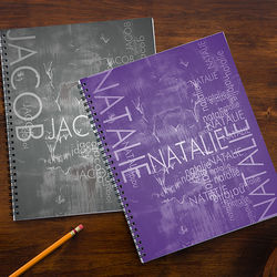 Hidden Name Personalized School Notebooks