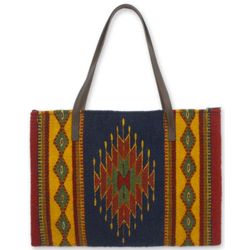 Zapotec Traditions Wool and Leather Handbag