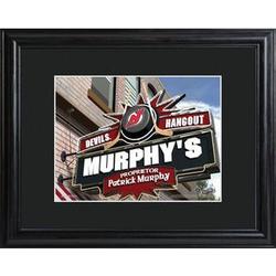 New Jersey Devils Personalized Tavern Print with Matted Frame