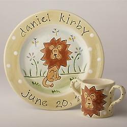 Baby's Personalized Safari Lion Plate