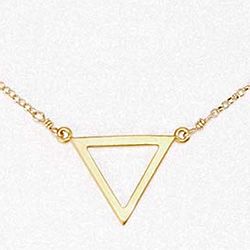 Balance Open Large Triangle Gold Necklace
